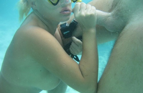 underwater blowjob in a pool