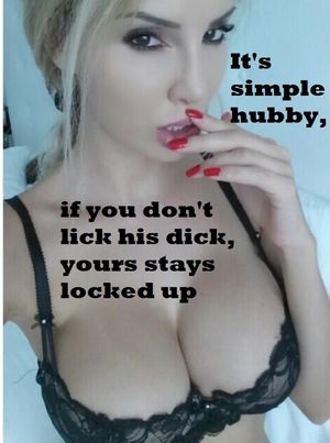 #caption #cuckold #hotwife #chastity #forcedoral #femdom #blowjob