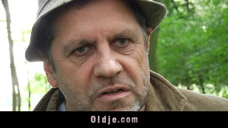 Horny redhead teen masturbates in the forest then fucks the lucky forester. She sucks his cock then enjoy rimming and hardcore fuck.