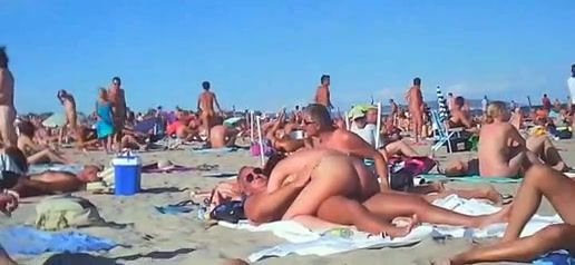 Couples on nude beach fucking and sucking