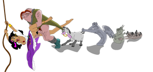 The Hunchback of Notre Dame and Esmeralda sans background