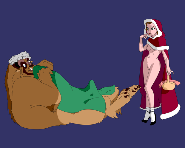 Beauty and the Beast Little Red Riding Hood and Big Bad Wolf roleplay sans background