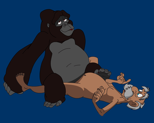 Tarzan Archimedes and Kala sans background