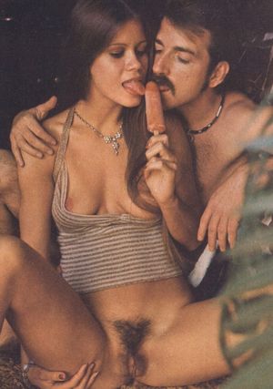 Dude with 70s porn stash about to fuck sexy brunette