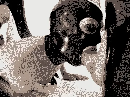 bdsm lips engulfing cock deepthroat