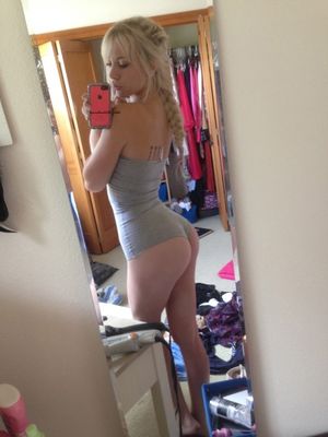 Hot blonde teen selfie ass