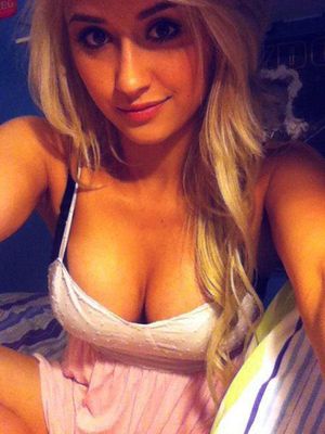 Pretty blonde with big tits