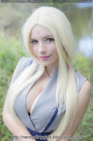 Really Hot Blonde Cosplaying as Lady Tsunade from Naruto
