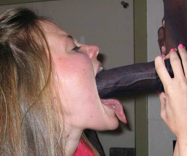 Love the way this chick’s serpentine tongue hangs down. You can definitely tell that isn’t the first black cock she ever stuffed in her mouth. Probably not even the 50th.