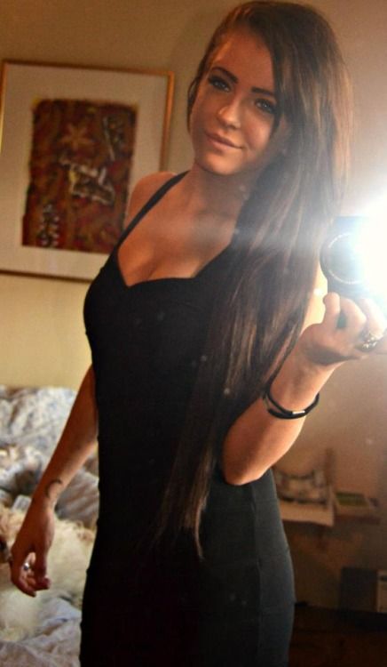 Black dress selfie