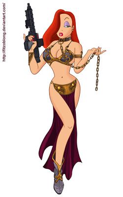 Jessica Rabbit as Slave Leia. Holy fucking shit.......
