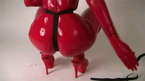 red latex ass smack gif high heels