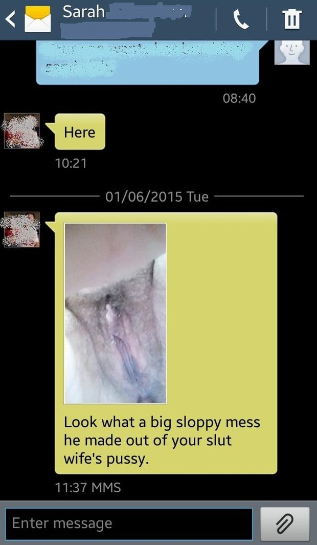 Text message before wife brings me a creamy pussy.
