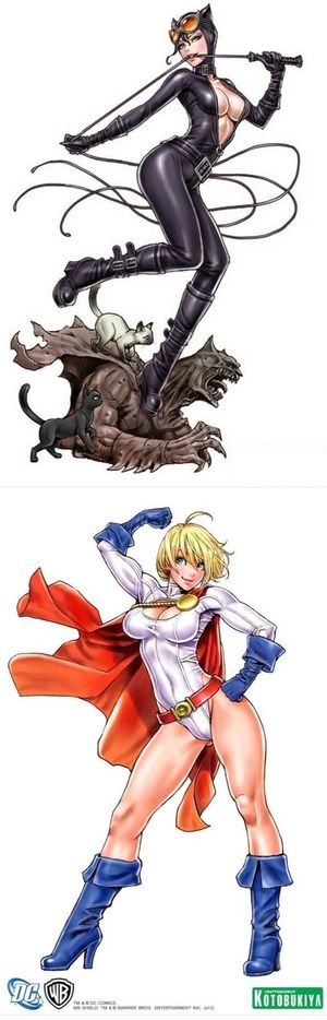 Catwoman and Power Girl. Now there's a pussy I'd love to get my hands on. And Power Girl - GODDAMN.......those legs and tits!!!