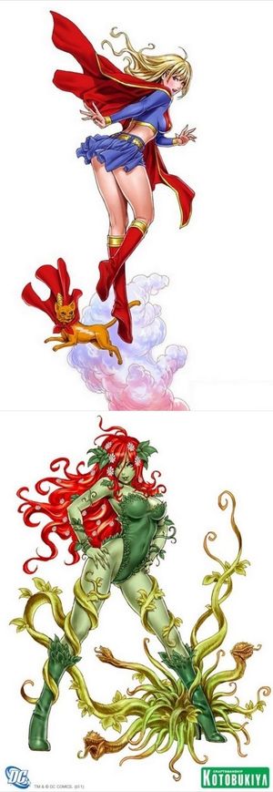 Supergirl and Poison Ivy. What I wouldn't give to show them I've got a growing vine of my own.