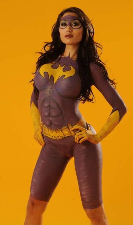 Batgirl in paint only
