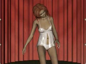 Sensational redhead 3D teen slut Lita stripping sexy babydoll for you