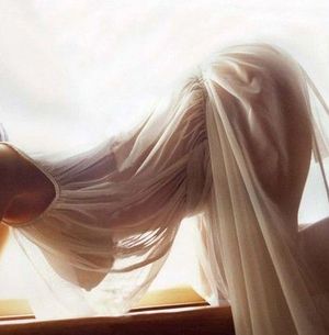 Sheer nightgown in the sunlight