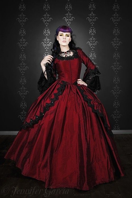 Gothic Silk Marie Antoinette Fantasy Gown Your by RomanticThreads