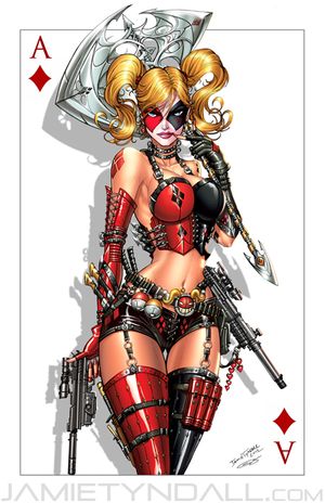 Harley Quinn + Deadpool Commission (colours) by jamietyndall