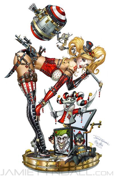 Steampunk Harley Quinn by jamietyndall
