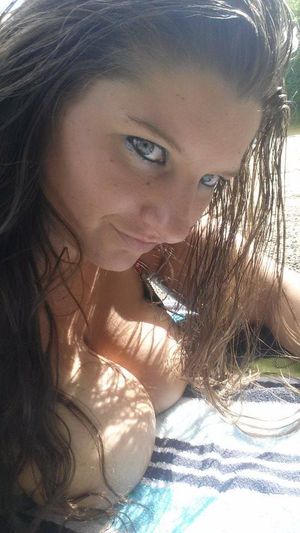 In camo bathing suit