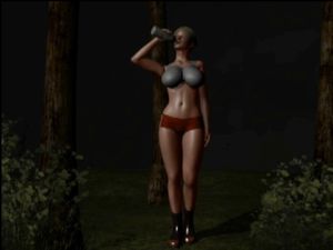 hot 3D Toon blonde babe with awesome body and great big tits