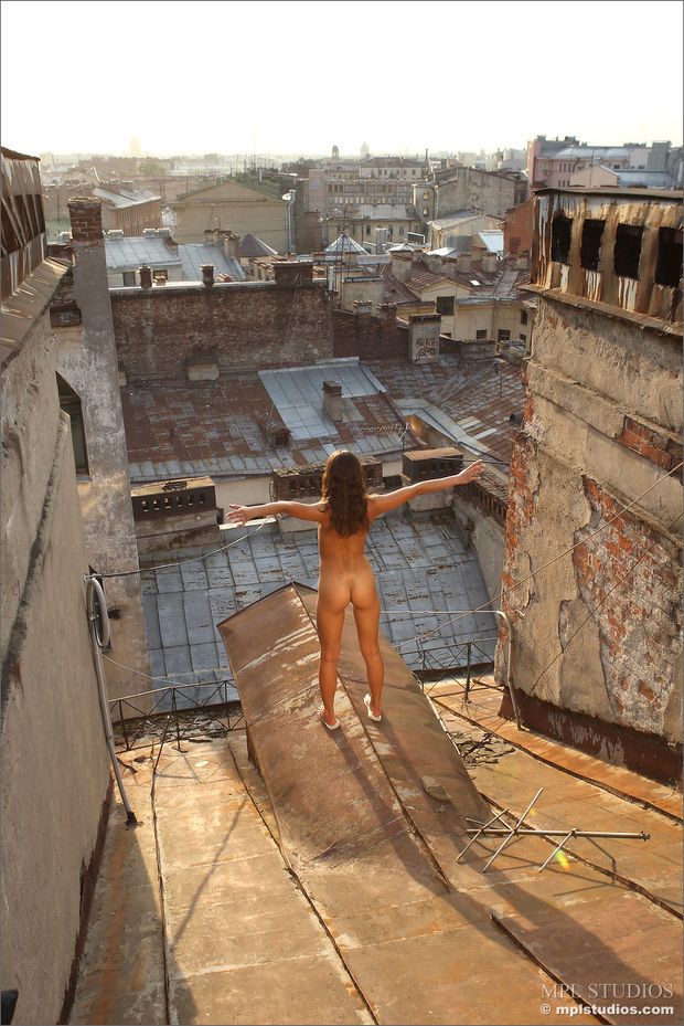Showing off on the roof.