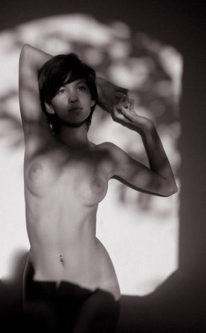 Real natural short haired beauty