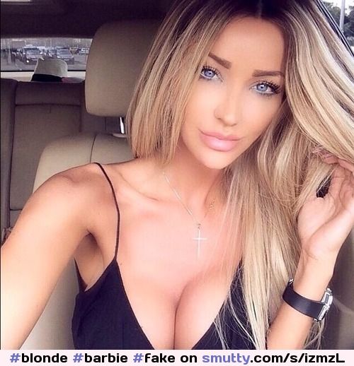 #blonde #barbie #fake #plastic #cleavage #nonnude #blueeyes #lowcut