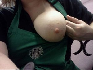 Starbucks coffee with a side of titty