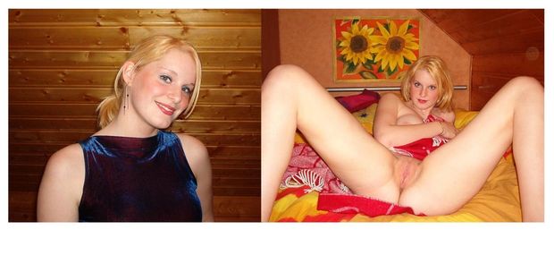 blonde showing off