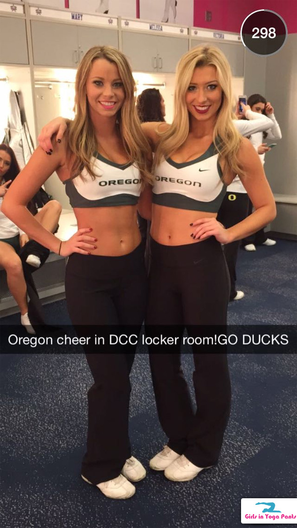 A look inside the University of Oregon’s cheerleader locker room