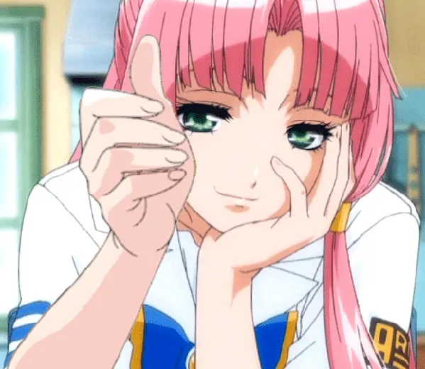 animated animated_gif aria green_eyes looking_at_viewer mizunashi_akari photoshop pink_hair sexually_suggestive twintails