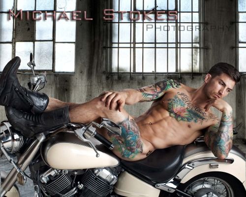 Reblog: michaelstokes:Adam resting on his bike
