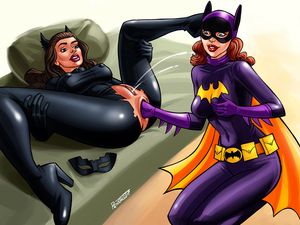 Catwoman and Batgirl by penerotic