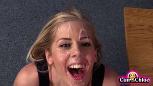 it seem Chloe is the happiest when she a big load of cum all over her pretty face