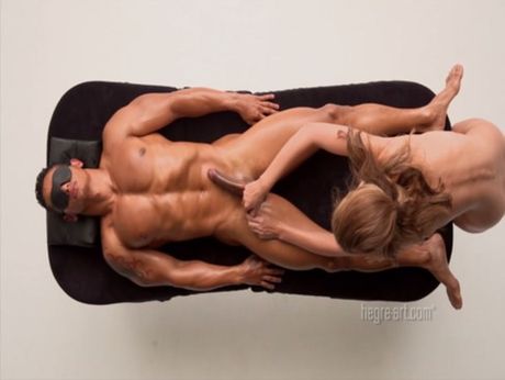 Charlotta massages, strokes cock, plays with balls & genearally cock worships until she strokes cum onto her neck & chest whle masterbating.