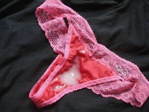 My cum in gf's panties