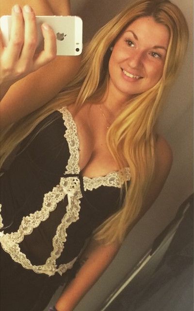 Busty blonde Swedish girl