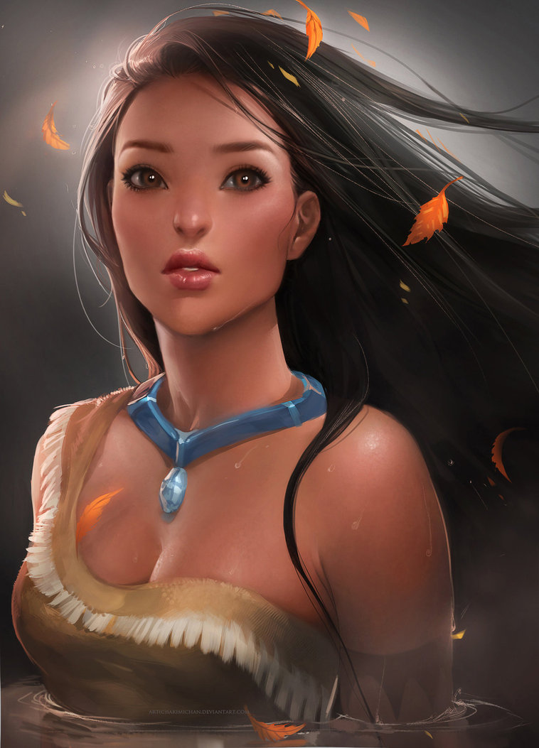 Pocahontas by sakimichan