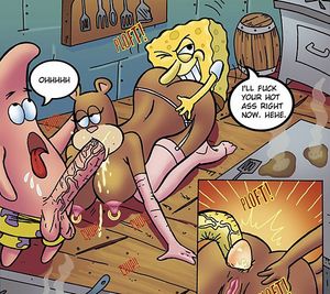 Sandy nailed by SapongeBob and Patrick