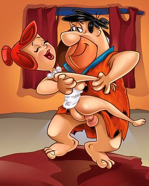 Fred Flintstone bangs Wilma Flintstone