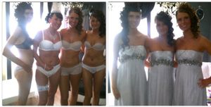 Bridesmaids getting ready
