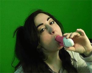 Beth Knight dildo suck