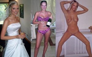 Skinny bride with nice tits
