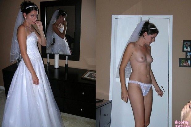 Nervous bride on wedding night.. Glad he took photos