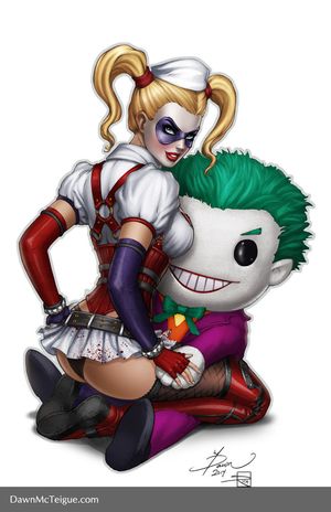 Arkham Asylum Harley w/ Joker Plush by Dawn-McTeigue