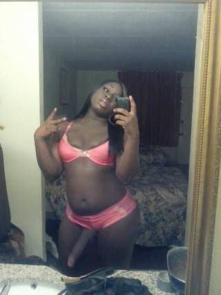 Hot ebony shemale