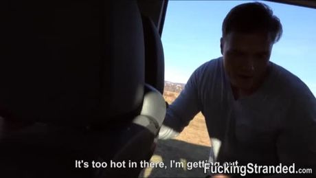 Stranded teens Alexis, Ayssa and Tricia gets fucked and jizzed by two strangers in public